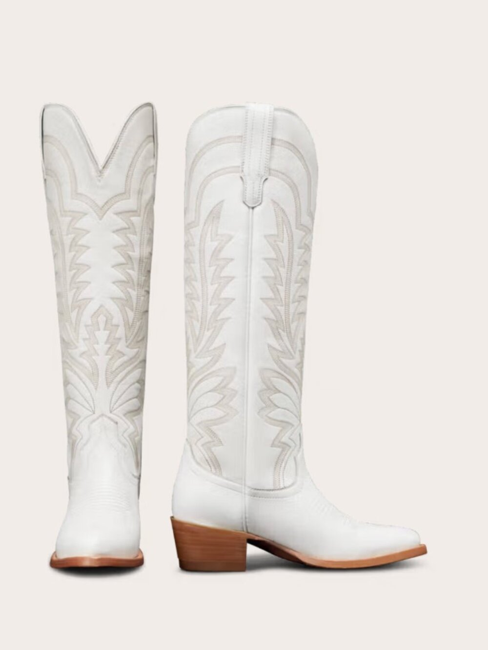 The Abby Tecovas White Cowgirl Boots